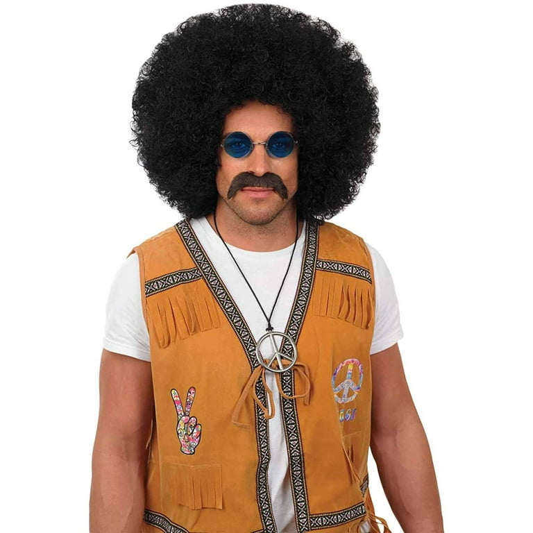 Jumbo Pop Wig Black Curly Disco Hair