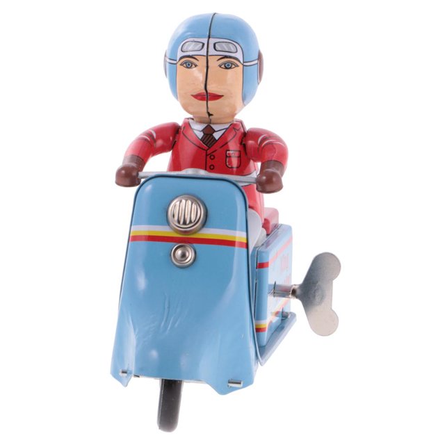 Scooter Clásico, Motocicleta, , Juguete de Hojalata, Mecanismo de Cuerda Coleccionable, Juguetes de Cuerda Zulema Juguete de hojalata