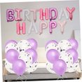 thumbnail image 6 of Toyvian 1 Set of Birthday Decoration Balloon Purple Aluminum Film Scene Layout, 6 of 7