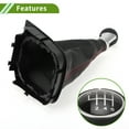thumbnail image 4 of Unique Bargains Pomo de Cambio Manual de 6 Velocidades con Cubierta para VW Golf 5 MK5 GTI GTD R32 2004-2009 Pomo de Palanca de Cambios de Plástico Cuero Sintético Negro Rojo, 4 of 6
