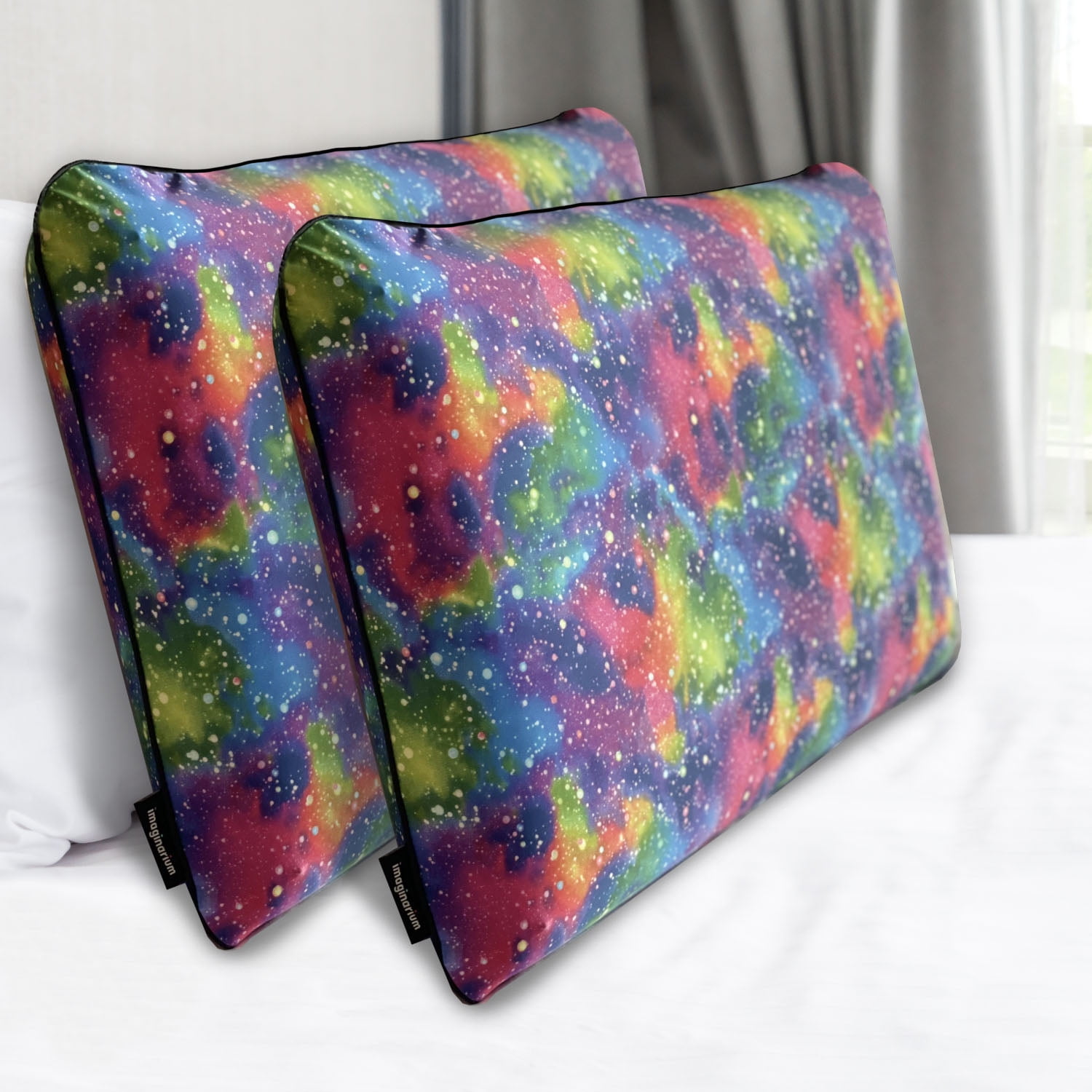 Memory Foam Fun Pillow with Cool-to-the-Touch Cover, Standard/Queen, Celestial, 2 Pack