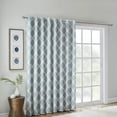 thumbnail image 3 of SunSmart Blakesly Modern Polyester Fabric Blackout Window Panel in Aqua Blue, 3 of 5