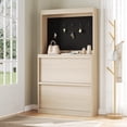 thumbnail image 3 of Danolapsi Shoe Cabinet with 2 Flip Drawers,Entryway Shoe Storage with Pegboard,Wooden Shoe Organizer Cabinet Entryway Cabinet,Hidden Shoe Rack Freestanding Shoe Storage for Hallway,Living Room, 3 of 6