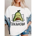 thumbnail image 2 of Unisex casual T-shirt, avocado print, soft and comfortable classic fit-the perfect gift for yourself and others., 2 of 10