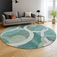 thumbnail image 6 of Addison Rugs Mayfield Premium Machine Washable Transitional Geometric Teal Round Rug, 8' x 8', 6 of 6