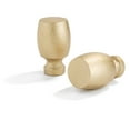 thumbnail image 3 of TOWN & COUNTRY EVERYDAY Modern Smooth Edge Cylinder Single Indoor Curtain Rod and Finial Set, Easy Install Wall Mount, Matte Gold, Adjustable 36”-72”, 3 of 7
