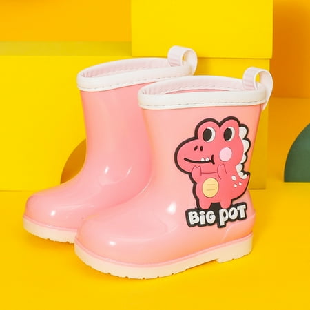 

Children Infants Baby Boys Girls Cartoon Dinosaur Waterproof Rain Boots Shoes