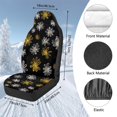 thumbnail image 7 of Uorisanigo Car Seat Cover, Soft Comfy Front Seat Cover, Universal Fit for SUV Truck Sedan Most Vehicles, Set of 2, Easy-Install Summer & Winter, Yellow and White Daisy Print, 7 of 7