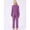 thumbnail image 3 of DARING DIVA Women's Long Sleeve Cute Pajamas Sets S Purple, 3 of 5