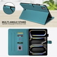 thumbnail image 3 of Dteck for iPad Pro 11 inch Case (M4) 2024, Premium PU Leather Business Folio Stand Cover with Pencil Holder Smart Auto Wake/Sleep and Multiple Viewing Angles Wallet Card Case,Darkgreen, 3 of 5