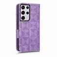 thumbnail image 4 of Decase for Samsung Galaxy S21 5G Wallet Case, Embossed Pattern PU Leather Wallet Case Flip Protective Phone Cover with Card Slots and Kickstand,Purple, 4 of 5