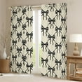 thumbnail image 2 of Feelyou Fashion Black Ribbon Curtains Pack of 2 (42x84 Each) for Teens, Chic Stripes Bowknot Curtains Blackout, Kawaii Cartoon Bow Bedroom Curtains, Window Curtains Decor, 2 of 6