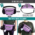 thumbnail image 5 of PetAmi Dog Fanny Pack, Treat Pouch for Dog Walking, Training, Built in Poop Bag Dispenser, Water Bottle Holder, Collapsible Bowl, Pet Treat Waist Belt for Hiking, Running, Kibbles (Purple), 5 of 7