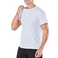 thumbnail image 3 of Manyakai Men's Running T-Shirt Short Sleeve Crew Neck Shirts Workout Exercise Quick Dry Tee Tops White XXL, 3 of 4