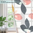 thumbnail image 4 of Yayeee Window Curtains Light Filtering 63"x52" Grommet Panel Pair Home Living Room Decor, Black Retro Flower, 4 of 7
