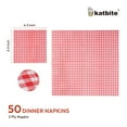 thumbnail image 2 of Katbite Disposable Paper Napkins Gingham Red and White, 6.5 inch, 50 Pcs, 2 of 8