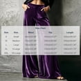 thumbnail image 3 of Mifsaly Women's Velvet Wide Leg Trousers High Waisted Flowy Palazzo Pants Fall Winter Elegant Evening Party Business Casual Outfits with Pockets, 3 of 7