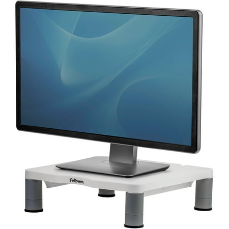 Fellowes Adjustable Monitor - Fellowes, FEL91712, Standard Plastic Adjustable Monitor Riser, 1 Each, Graphite,Platinum