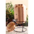 thumbnail image 2 of Indian Art Villa Embossed Copper Water Dispenser - 169 oz with Brass Tap & Stand, 2 of 5