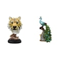 thumbnail image 1 of Escultura de mesa,Escultura de cabeza de tigre Estatua moderna de sobremesa,Figura de escritorio,Estante de estatua de pavo real para escritorio,decoración del hogar,Figura decorativa creativa, 1 of 8