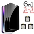 thumbnail image 1 of Anti-Spy Glass For iPhone 16 15 14 13 Pro Max Privacy Screen Protectors & Camera Protection Film For iPhone15 12 11 Pro mica, 1 of 5