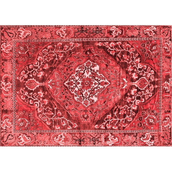 Ahgly Company Indoor Rectangle Persian Red Traditional Area Rugs, 7' x 9'