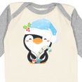 thumbnail image 4 of Inktastic Cute Christmas Penguin in Blue Hat Boys or Girls Long Sleeve Baby Bodysuit, 4 of 5