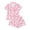 AA-#Pink430, variant on WOYY Girls Halloween Short Sleeve Button Down Shirt Shorts Pajamas, 2-Piece, Sizes 3-14