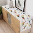 thumbnail image 4 of Colorful Diamond Table Runner 120 Inches Long Farmhouse Dress Scarves, Modern Geometric Middle Century White Dining Tablerunner for Coffee Table/Kitchen Island/Party Décor, 13" x 120", 4 of 8