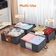 thumbnail image 6 of 6 PCS Large Foldable Storage Bag Clothes Blanket Quilt Closet Organizer Box Clothes Storage Grey, 6 of 14