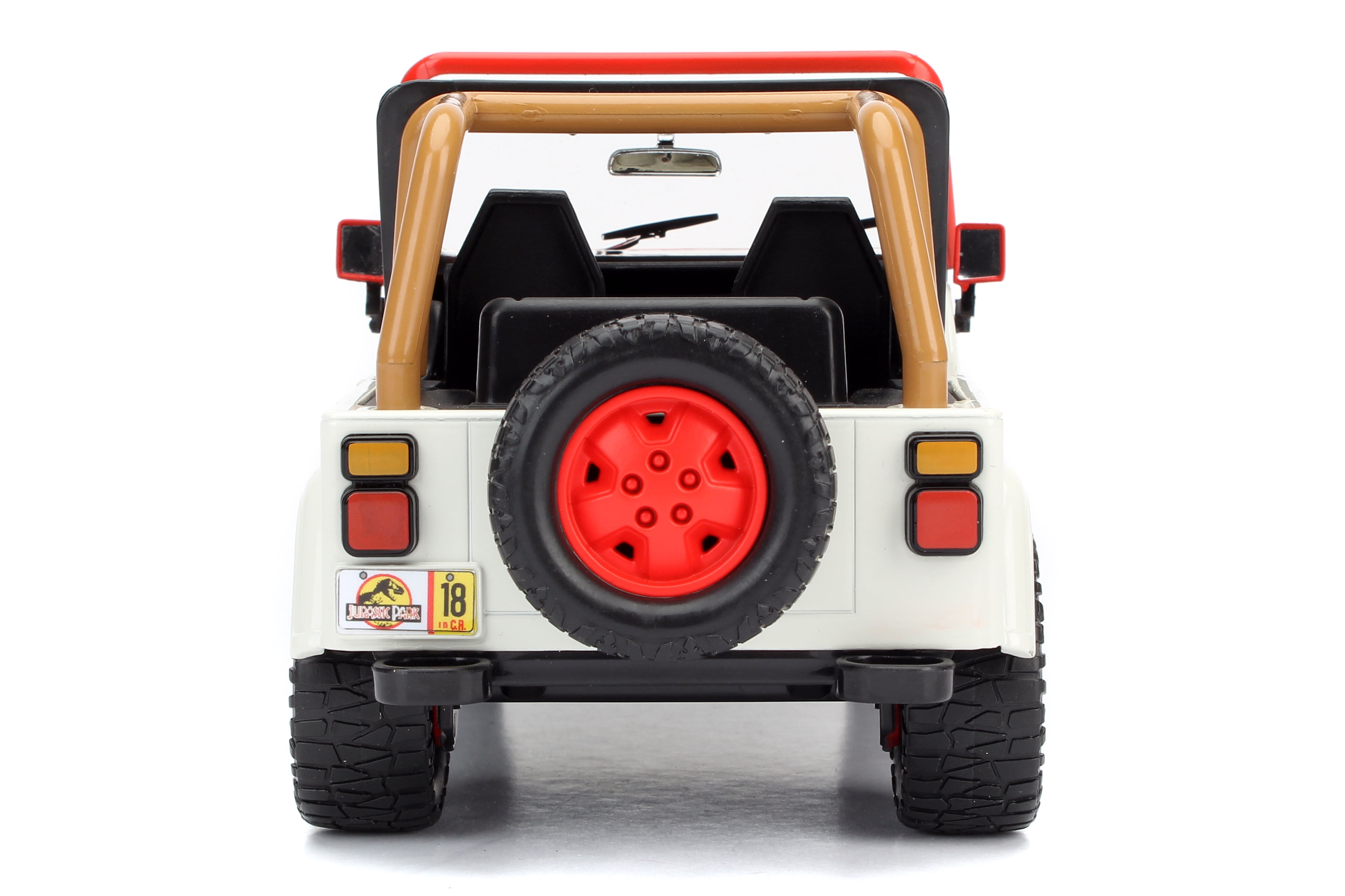 Jurassic World 1:24 Jeep Wrangler Die-cast Car with Tire Rack Play Vehicles