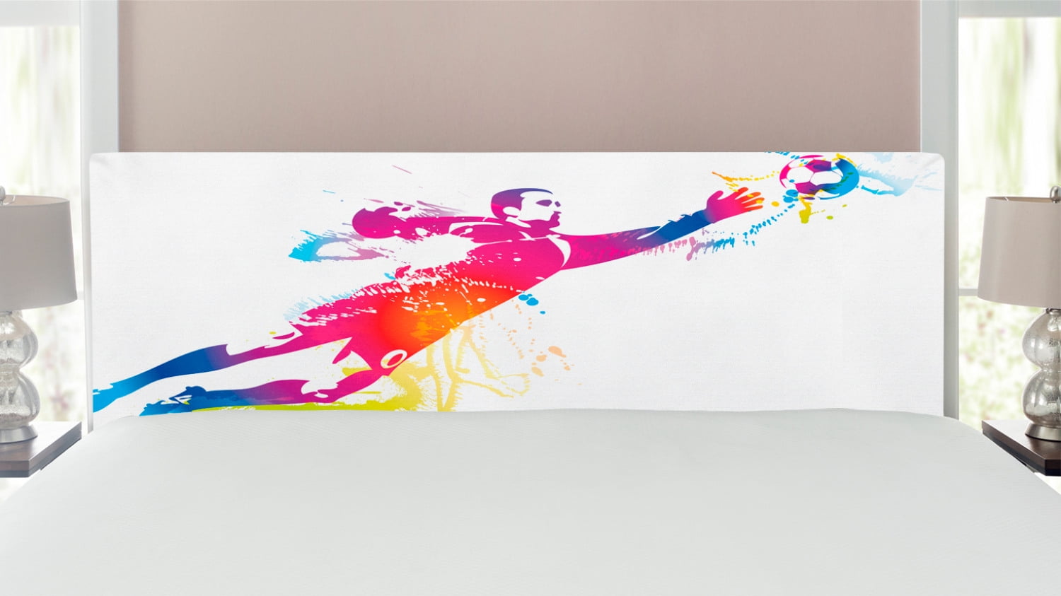 Soccer Headboard, Goalkeeper Catches the Ball Goal Star Training