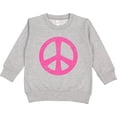 thumbnail image 2 of Inktastic Peace Sign Pink Retro Toddler Sweatshirt, 2 of 4