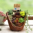 thumbnail image 4 of Inteprter Macetas de resina en maceta para plantas, maceta de jardín de hadas para casa dulce para decoración del hogar, decoración de jardín y oficina Jardín y Patio Inteprter HA035166-00, 4 of 6