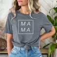 thumbnail image 4 of Penkiiy Mama Shirt for Women Mama Letter Print Graphic T-Shirt Casual Mom Life Short Sleeve Tee Tops 3XL Gray, 4 of 5