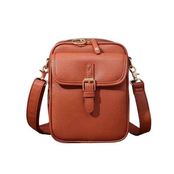 Women's Crossbody Bag, Vintage PU Leather Shoulder Purse, 10 Card Slots, Adjustable Strap, Zipper Closure with Hidden Pocket for Travel and Shopping