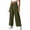 Army Green #012, variant on Wide Leg Palazzo Pants for Women Summer Elastic High Waist Flowy Travel Beach Pant with Pockets, XL