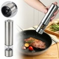 thumbnail image 2 of Electric Salt Grinder - Adjustable Automatic Spice Mill with Stainless Steel Body, Battery Operated Kitchen Gadget for Salt, Pepper & Seasonings, Hand Wash Only, 2 of 9