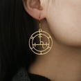 thumbnail image 3 of EUEAVAN Gold Sigil of Lilith Earrings Pagan Seal Mythology Wiccan Amulet Witchcraft Magickal, 3 of 5