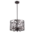 thumbnail image 2 of Farmhouse Style Ceiling Pendant Light with Three Bulb, Bronze, 2 of 3