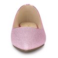 thumbnail image 3 of Zapatos Sin Cordones Ballet Brillantina Dedo Del Pie Puntiagudo Purpurina Para Mujer Rosa 37, 3 of 6