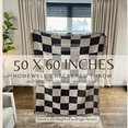 thumbnail image 5 of HOME UP FIFTH Checkered Blanket | Checkerboard Pattern Throw Blanket with Fringe for styling and aesthetics, Unisex - Rich Dark Brown, 50x60, 5 of 7