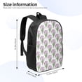 thumbnail image 2 of Uemuo Tulips Flowers Printed Durable 17-inch Student Backpack - Lightweight, Waterproof, Adjustable Straps, Ideal for School, Work, Travel, 2 of 5