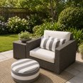 thumbnail image 5 of HONEY HOME Outdoor Inflatable Ottoman 21"x21"x9", Fade-Resistant Patio Footrest Stool with Carry Handle, Portable Pouf for Patio, Garden, Camping, 5 of 6
