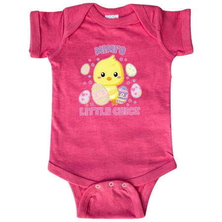 

Inktastic Mimi s Little Chick Cute Easter Chick with Colorful Eggs Gift Baby Boy or Baby Girl Bodysuit