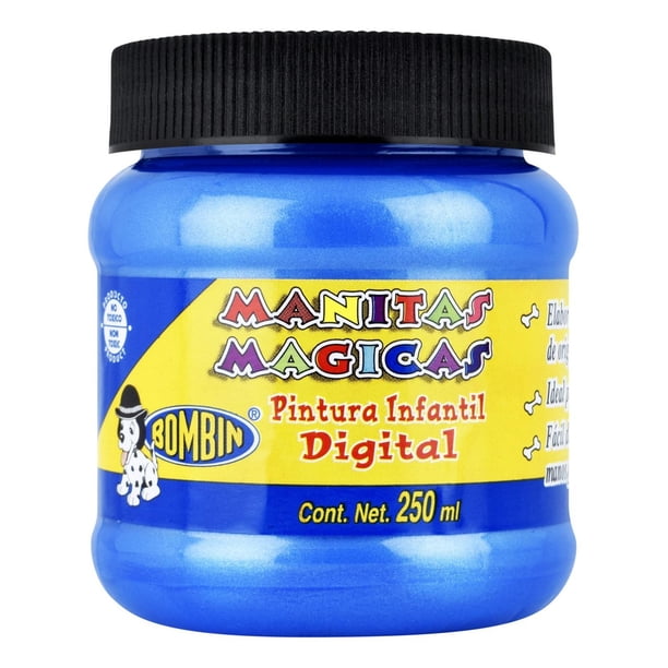 Pintura Digital Bombin Manitas Mágicas Color Metálico Azul