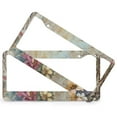 thumbnail image 2 of Vintage Elegant Rustic Floral Botanical French License Plate Frames 2 PCS French Botanical Floral Victorian Standard Car Tag Cover Holder for Women Men US Vehicles Aluminum Metal License Plate Cover, 2 of 6