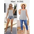 thumbnail image 5 of ANFERRY Camisoles for Women Loose Fit Adjustable Straps Tank Tops with Built in Bra Scoop Neck High Elastic Cami Shirts, 5 of 9