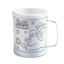 4" 8 oz. Color Your Own Frosty the Snowman Reusable BPA-Free Plastic Mugs - 12 Ct.
