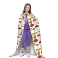 thumbnail image 4 of Honeii Mushroom Print Poncho Cape, Cloak Coat, Snuggly Hooded Wearable Blanket, Hooded Cape For Teenagers,Halloween Costumes-Small, 4 of 7